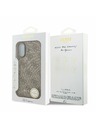 Guess Guess 4G Charm MagSafe Hátlap iPhone 17-hez Tone on Tone Brown