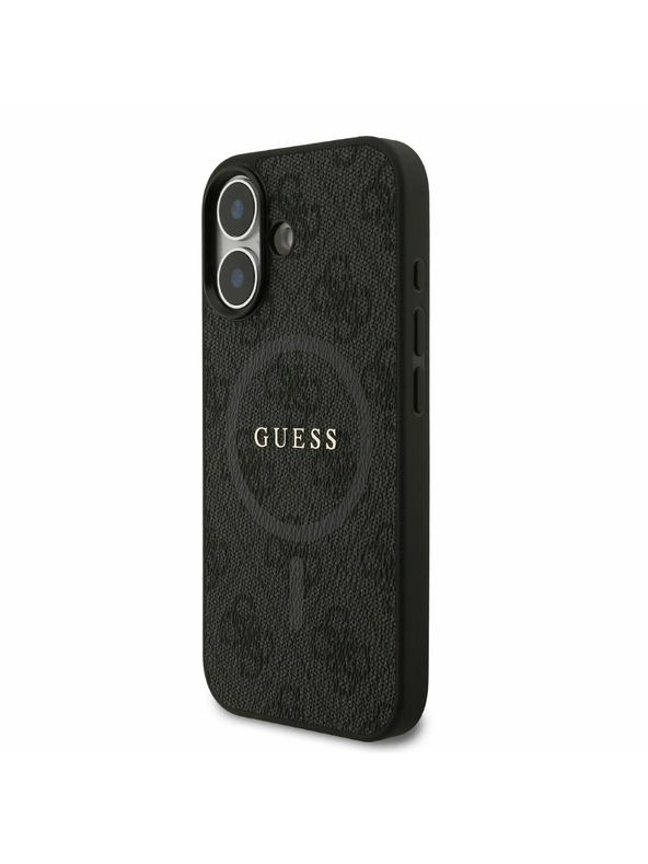 Guess Guess PU Leather 4G Colored Ring MagSafe Hátlap iPhone 17-hez Black