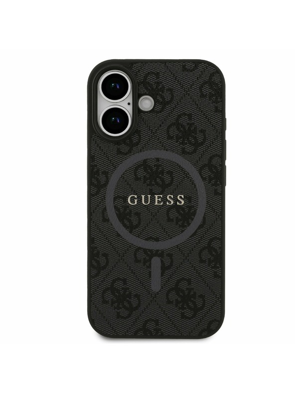 Guess Guess PU Leather 4G Colored Ring MagSafe Hátlap iPhone 17-hez Black