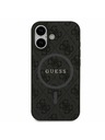 Guess Guess PU Leather 4G Colored Ring MagSafe Hátlap iPhone 17-hez Black