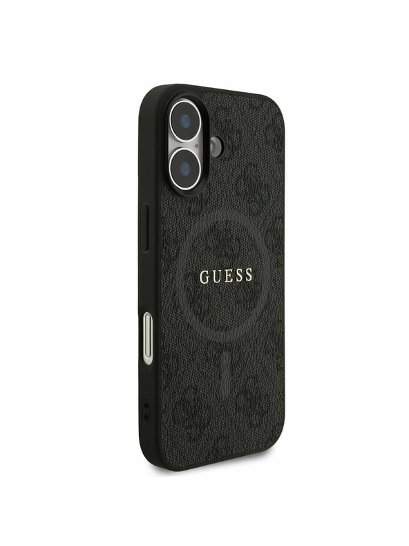 Guess Guess PU Leather 4G Colored Ring MagSafe Hátlap iPhone 17-hez Black