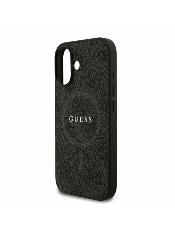 Guess Guess PU Leather 4G Colored Ring MagSafe Hátlap iPhone 17-hez Black