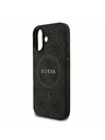Guess Guess PU Leather 4G Colored Ring MagSafe Hátlap iPhone 17-hez Black