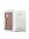 Guess Guess PU Fixed Glitter 4G Metal Logo Hátlap iPhone 17-hez Pink