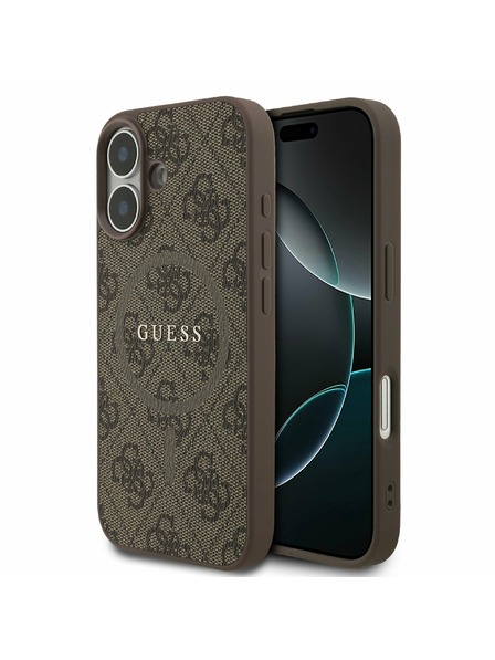 Guess Guess PU Leather 4G Colored Ring MagSafe Hátlap iPhone 17 Brown