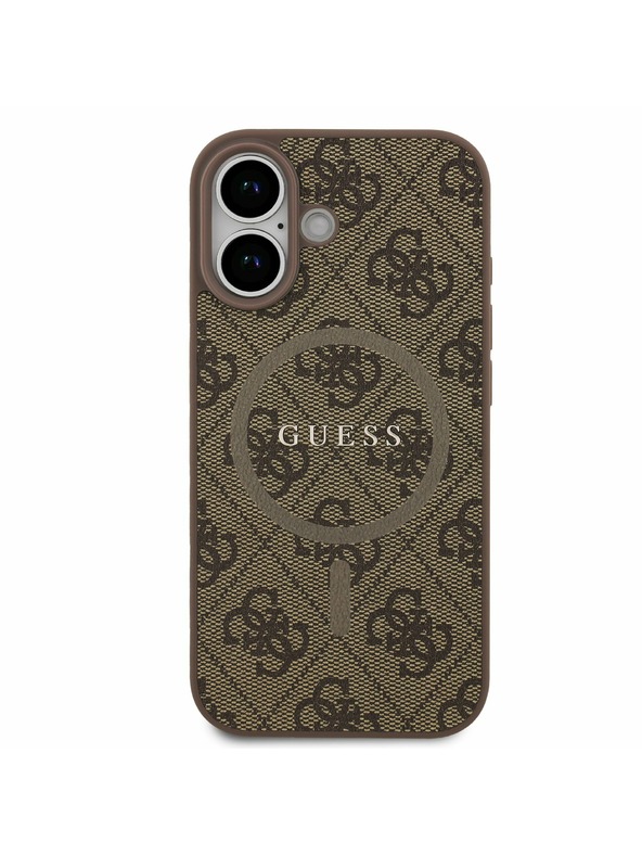 Guess Guess PU Leather 4G Colored Ring MagSafe Hátlap iPhone 17 Brown