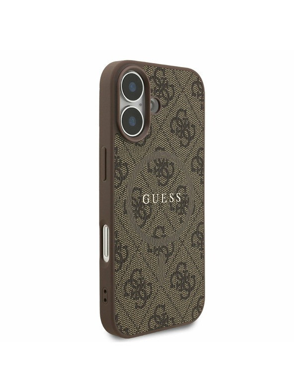 Guess Guess PU Leather 4G Colored Ring MagSafe Hátlap iPhone 17 Brown