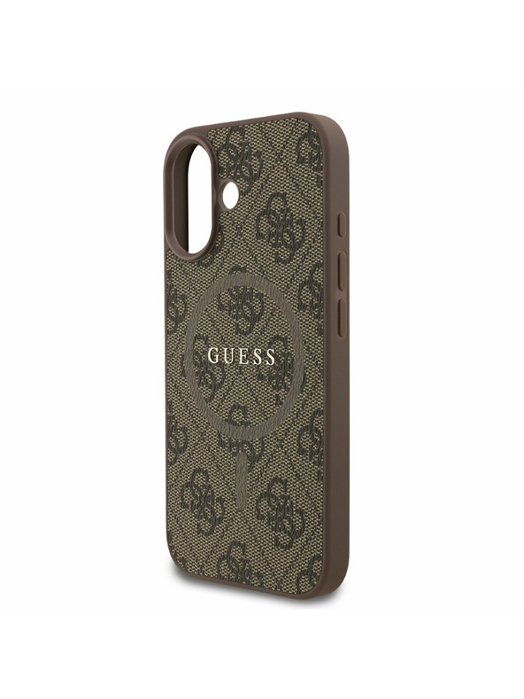 Guess Guess PU Leather 4G Colored Ring MagSafe Hátlap iPhone 17 Brown