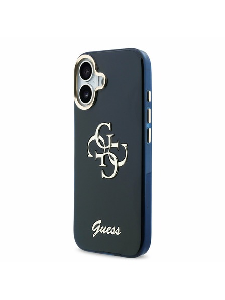 Guess Guess IML 4G Script Metal Logo Hátlap iPhone 17 Blue