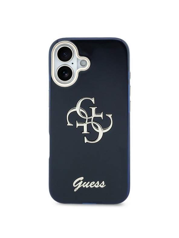 Guess Guess IML 4G Script Metal Logo Hátlap iPhone 17 Blue
