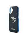 Guess Guess IML 4G Script Metal Logo Hátlap iPhone 17 Blue