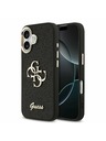 Guess Guess PU Fixed Glitter 4G Metal Frame Hátlap iPhone 17 Black