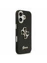 Guess Guess PU Fixed Glitter 4G Metal Frame Hátlap iPhone 17 Black