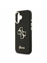 Guess Guess PU Fixed Glitter 4G Metal Frame Hátlap iPhone 17 Black