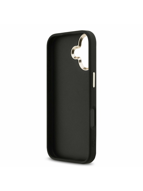 Guess Guess PU Fixed Glitter 4G Metal Frame Hátlap iPhone 17 Black