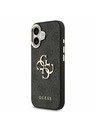 Guess Guess PU Leather 4G Metal Logo Gold Frame Hátlap iPhone 17 Black