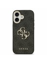 Guess Guess PU Leather 4G Metal Logo Gold Frame Hátlap iPhone 17 Black