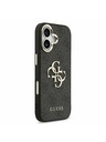 Guess Guess PU Leather 4G Metal Logo Gold Frame Hátlap iPhone 17 Black