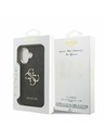 Guess Guess PU Leather 4G Metal Logo Gold Frame Hátlap iPhone 17 Black