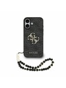 Guess Guess PU 4G Metal Logo Strap Hátlap iPhone 17 Black