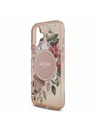 Guess Guess IML Flowers Strap MagSafe Hátlap iPhone 17 Pink