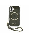 Guess Guess IML Glitter Script Strap MagSafe Hátlap iPhone 17 Black