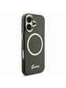 Guess Guess IML Glitter Script Strap MagSafe Hátlap iPhone 17 Black