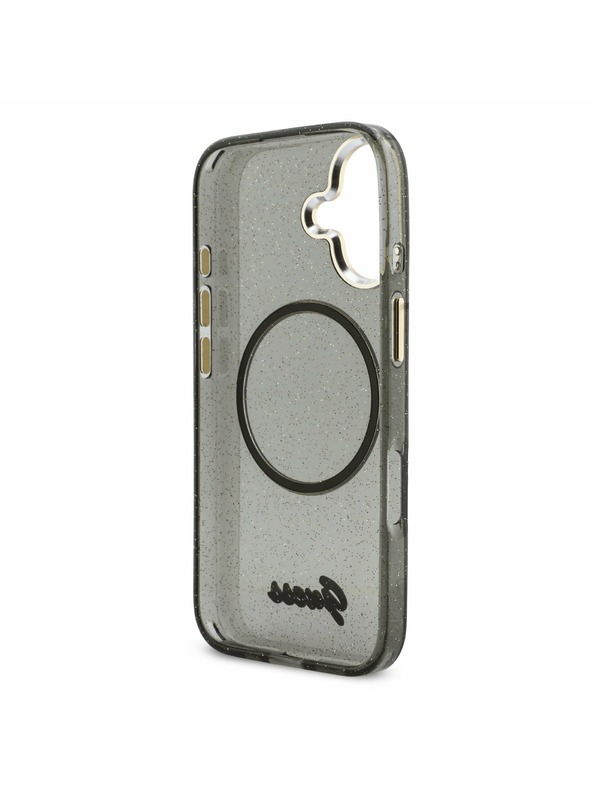 Guess Guess IML Glitter Script Strap MagSafe Hátlap iPhone 17 Black