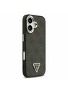 Guess Guess PU Leather 4G Strass Triangle Logo Gold Frame MagSafe Hátlap iPhone 17 Black