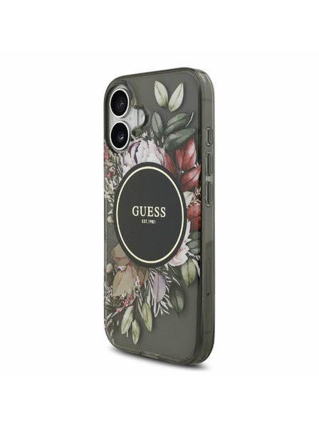 Guess Guess IML Flowers Strap MagSafe Hátlap iPhone 17 Black