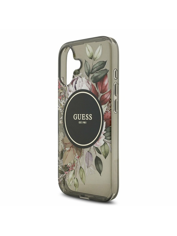 Guess Guess IML Flowers Strap MagSafe Hátlap iPhone 17 Black