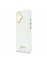 Guess Guess IML Glitter Script Strap MagSafe Hátlap iPhone 17 Transparent