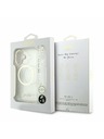 Guess Guess IML Glitter Script Strap MagSafe Hátlap iPhone 17 Transparent