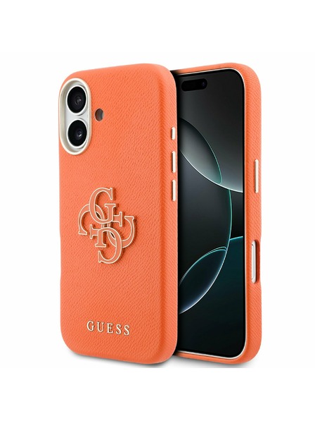 Guess Guess PU Resin Logo Hátlap iPhone 17 Orange