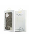 Guess Guess PU Leather 4G Strass Triangle Logo Gold Frame MagSafe Hátlap iPhone 17 Brown