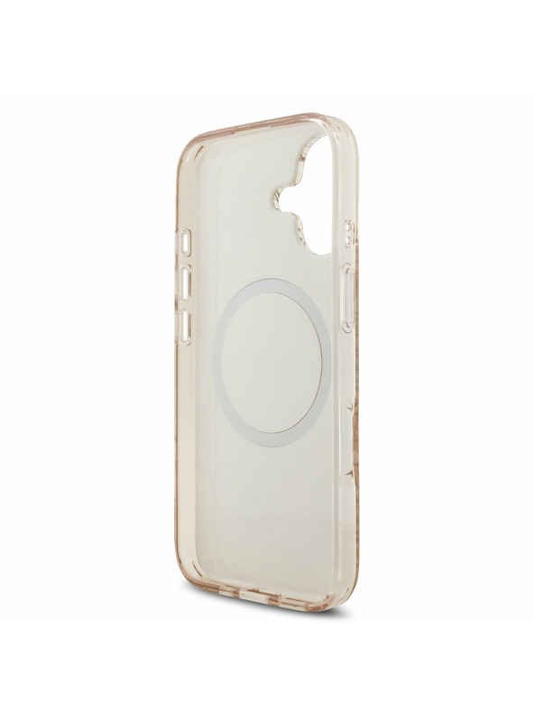 Guess Guess IML Flowers Allover Strap MagSafe Hátlap iPhone 17 Pink