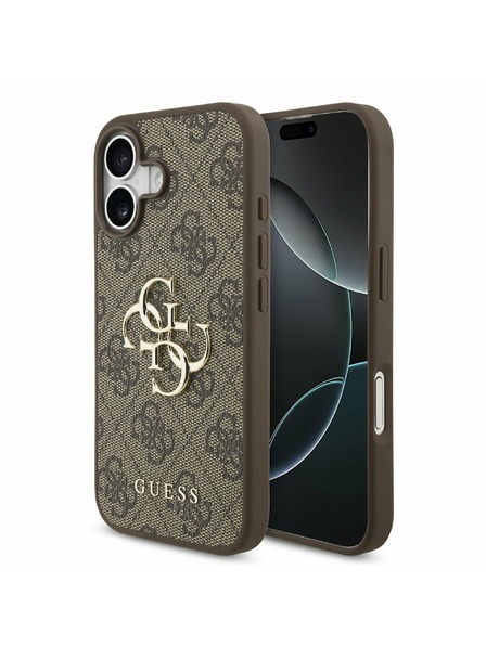 Guess Guess PU 4G Metal Logo Hátlap iPhone 17 Brown