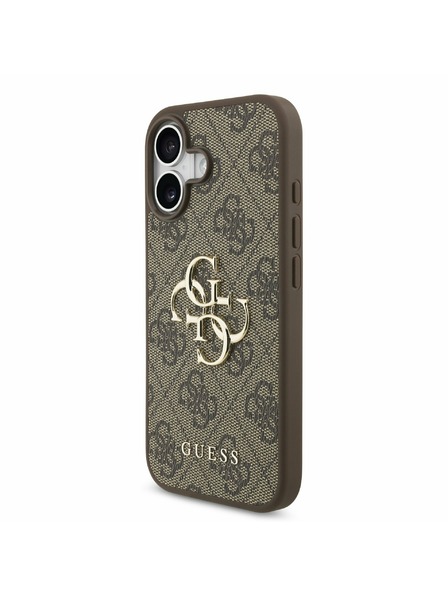 Guess Guess PU 4G Metal Logo Hátlap iPhone 17 Brown