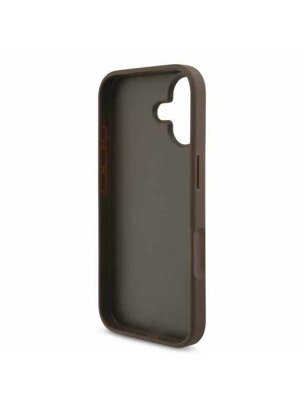 Guess Guess PU 4G Metal Logo Hátlap iPhone 17 Brown