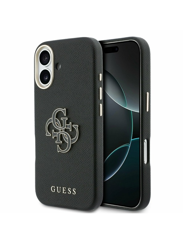 Guess Guess PU Resin Logo Hátlap iPhone 17 Black