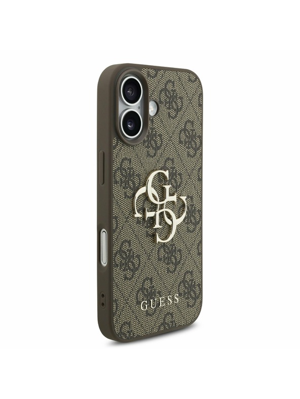 Guess Guess PU 4G Metal Logo Strap Hátlap iPhone 17 Brown
