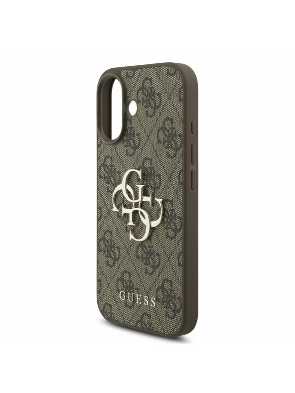 Guess Guess PU 4G Metal Logo Strap Hátlap iPhone 17 Brown
