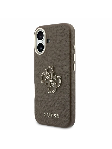 Guess Guess PU Resin Logo Hátlap iPhone 17 Brown