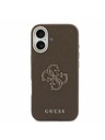 Guess Guess PU Resin Logo Hátlap iPhone 17 Brown