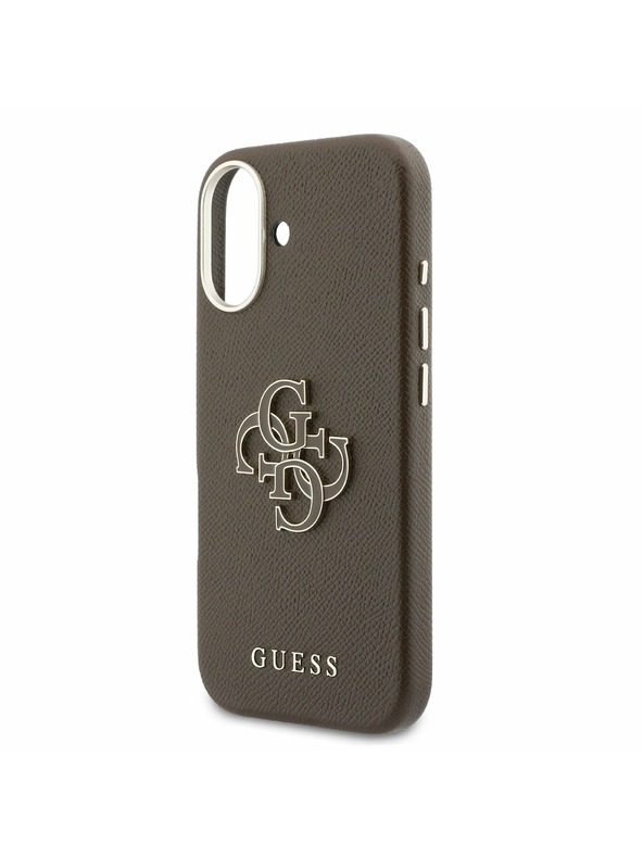 Guess Guess PU Resin Logo Hátlap iPhone 17 Brown