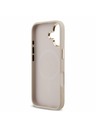 Guess Guess PU Leather 4G Strass Triangle Logo Gold Frame MagSafe Hátlap iPhone 17 Pink