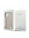 Guess Guess PU Leather 4G Strass Triangle Logo Gold Frame MagSafe Hátlap iPhone 17 Pink