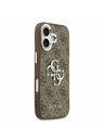 Guess Guess PU 4G Metal Logo Hátlap iPhone 17 Silver Brown