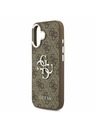 Guess Guess PU 4G Metal Logo Hátlap iPhone 17 Silver Brown