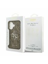Guess Guess PU 4G Metal Logo Hátlap iPhone 17 Silver Brown